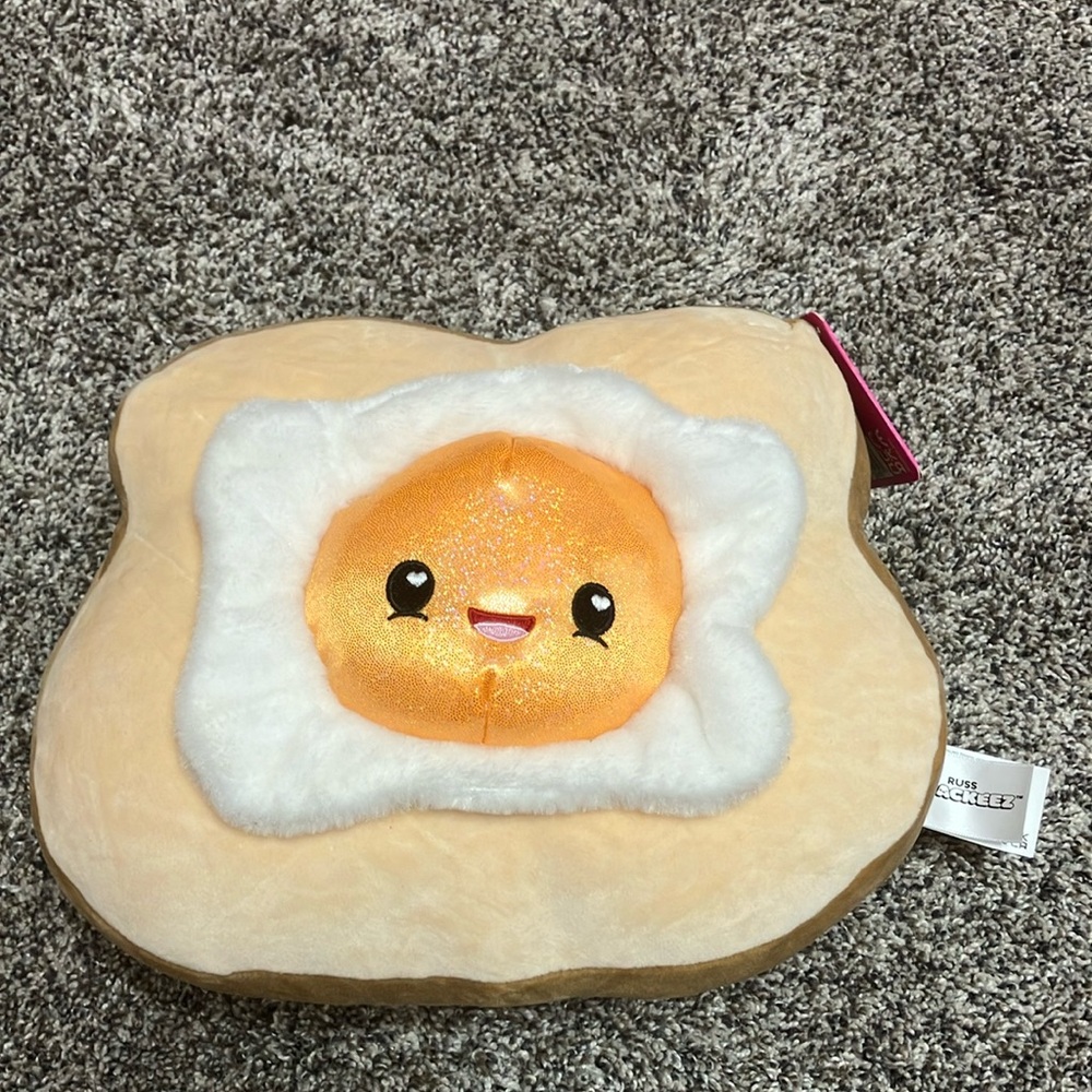 Cute Egg Toast Plush Pillow